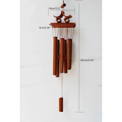 Outdoor Garden Yard Hanging Decor Gift Vintage Natural Bamboo Wind Chime Tubes