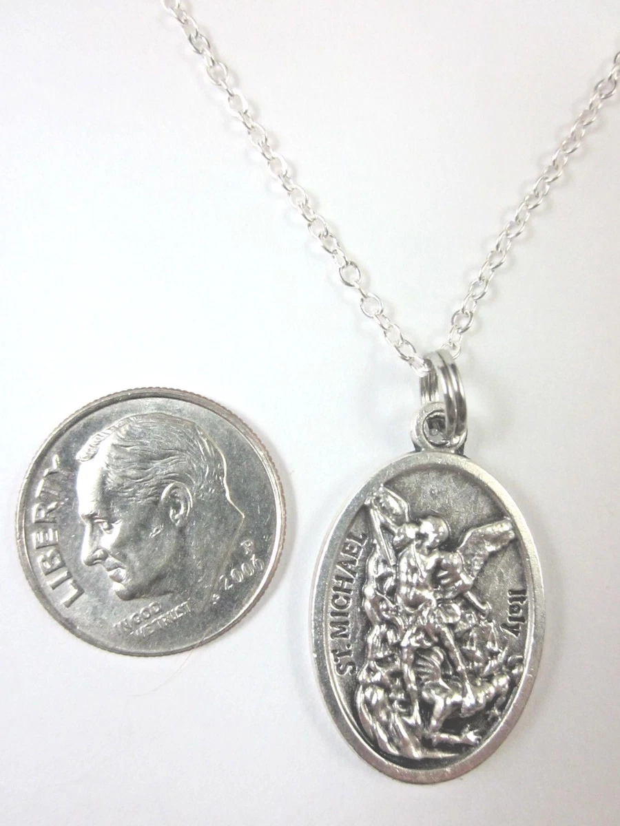 Platinum st michael pendant deals