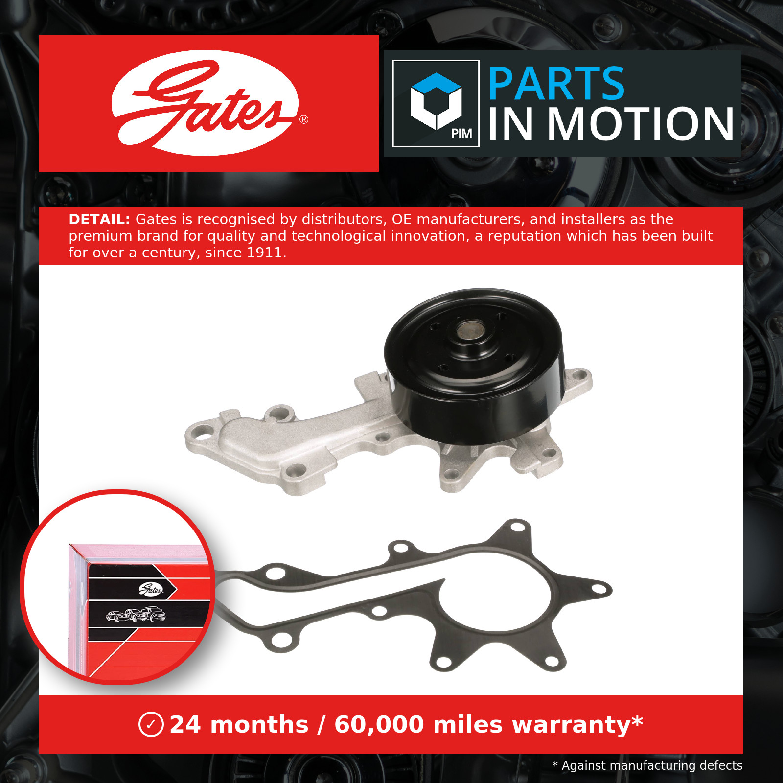 Water Pump WP0230 Gates Coolant 1610080004 1610080010 770210230 Quality New