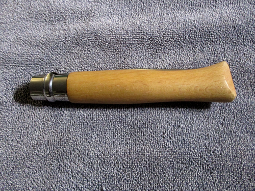 Opinel Inox No. 12 Large Wood Handle Ring Lock Folding Knife - Picture 2 of 10