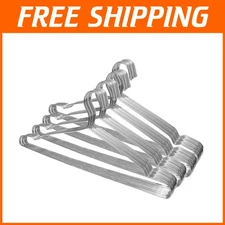 19-Inch Extra Wide Hangers - 40pk Stainless Steel Hangars for Plus Size Clothes