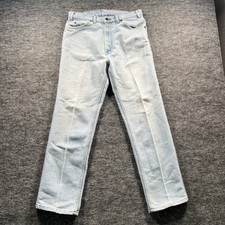 Vintage Levis 517 Orange Tab Jeans Mens 34x30 Light Wash Bootcut USA Made
