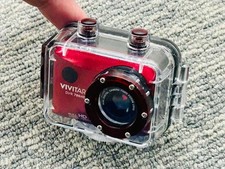 Vivitar DVR 786HD Red Full HD 1080p Action Camera Waterproof Case - 593500