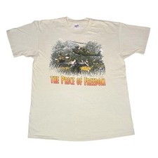 Vintage 80s US Army Military Price of Freedom T-Shirt Size XL Made in USA