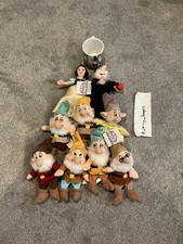 The Disney Store Snow White and the Seven Dwarfs Mini Bean Bag Lot of 9  MUG