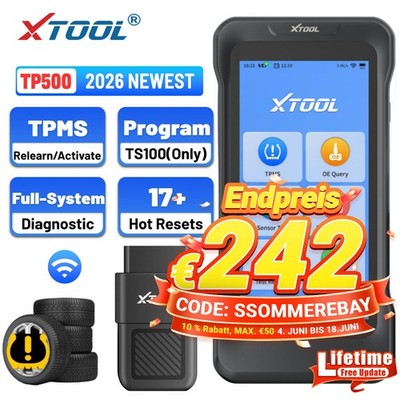 XTOOL TP500 OBD2 Diagnosegerät Komplettes TPMS-System-Diagnosegerät 17 Dienste