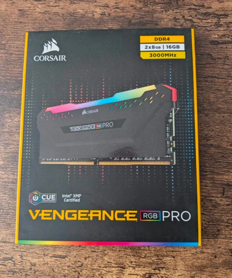Corsair Vengeance RGB PRO 16GB (2x8GB) 3000 MHz DDR4 RAM CMW16GX4M2C3000C15 - Image 1 of 1