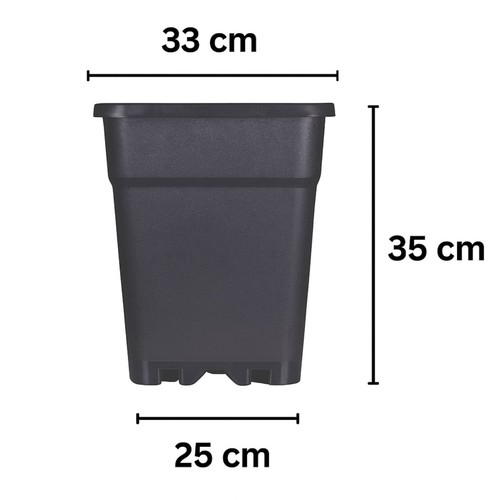 Vaso da fiori quadrato nero per interni ed esterni, vaso per piante,... - 第 17/78 張圖片