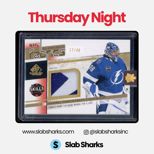 2022 SP GAME USED #AS-11 ANDREI VASILEVSKIY NHL ALL STAR PATCH /49