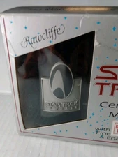 Star Trek 30th Anniv. Ceramic Mug Rawcliffe Pewter & Enamel Logo, OG Box, New 