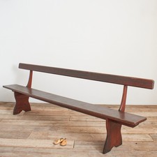 Antique Vintage Antique Railway Kitchen Church Hall Bench