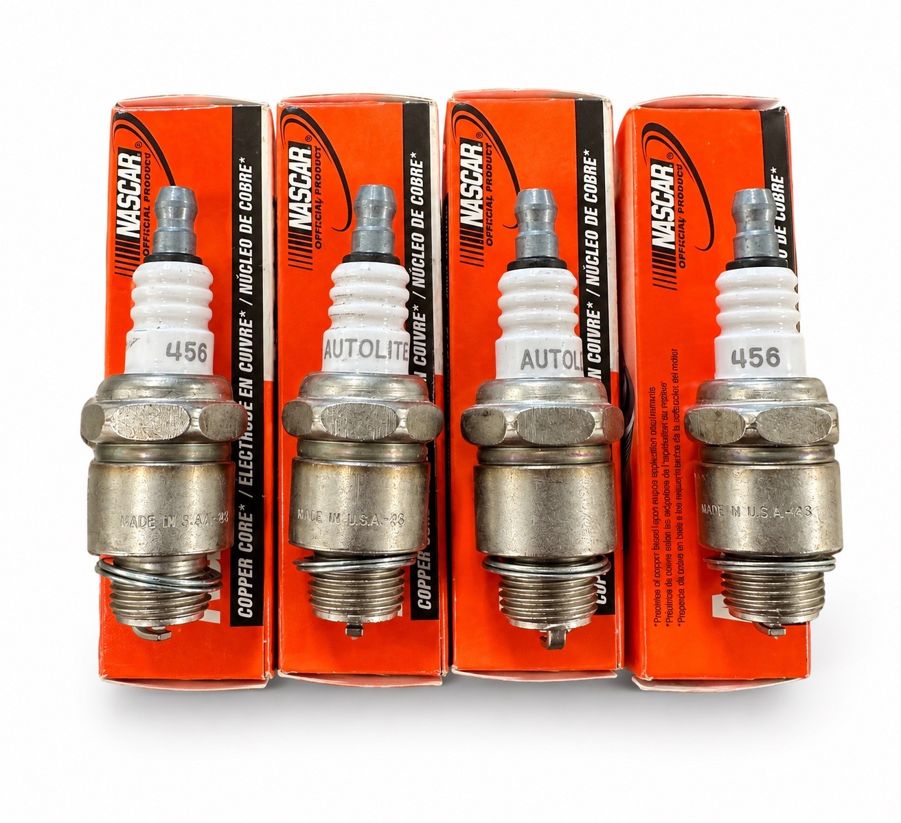 Autolite 456 Copper Non-Resistor 4-Pack Spark Plugs NOS