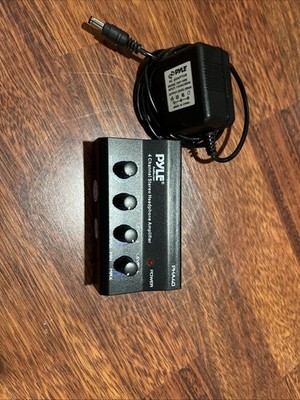 Pyle 4-Channel Headphones Signal Splitter Amp Distribution Sharing Amplifier Box