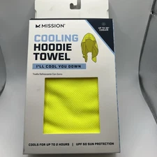 Mission Cooling Hoodie Towel Evaporative Cool Technology Keeps Cool UPF 50