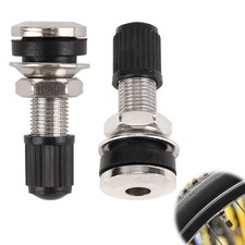 2pcs Tyre Valve Metal Valve Stems With Dust Caps Tubeless Copper Rim Valves With