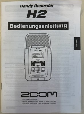Bedienungsanleitung für Zoom H2 Handy Recorder