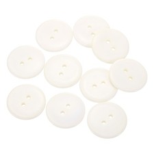 10pcs Resin Sewing Button 28mm 1 1/8 Inch 2 Holes Round Craft Buttons Beige