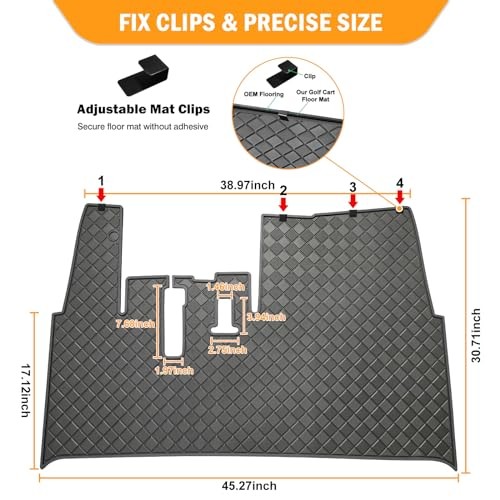 Golf Cart Floor Mat for Yamaha,Customize Non-Slip Full Coverage Liner Matt - Picture 3 of 7
