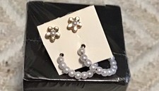 NEW 2 Pair Little Girls Pierced Earrings