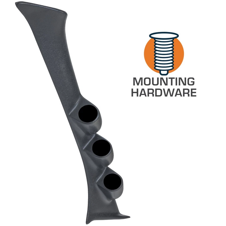 Cápsula de calibre de triple pilar negra GlowShift 52 mm para camioneta Ford Serie E 1992-2002 Foto 3 de 3