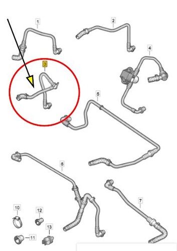 Unterdruckrohr mit Rück- schlagventil Bremskraftverstärker BMD VW Polo 1.2 Bj