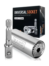 RAK Super Universal Socket Tool, 7-19mm Universal Socket Wrench Set, Gator Gr...