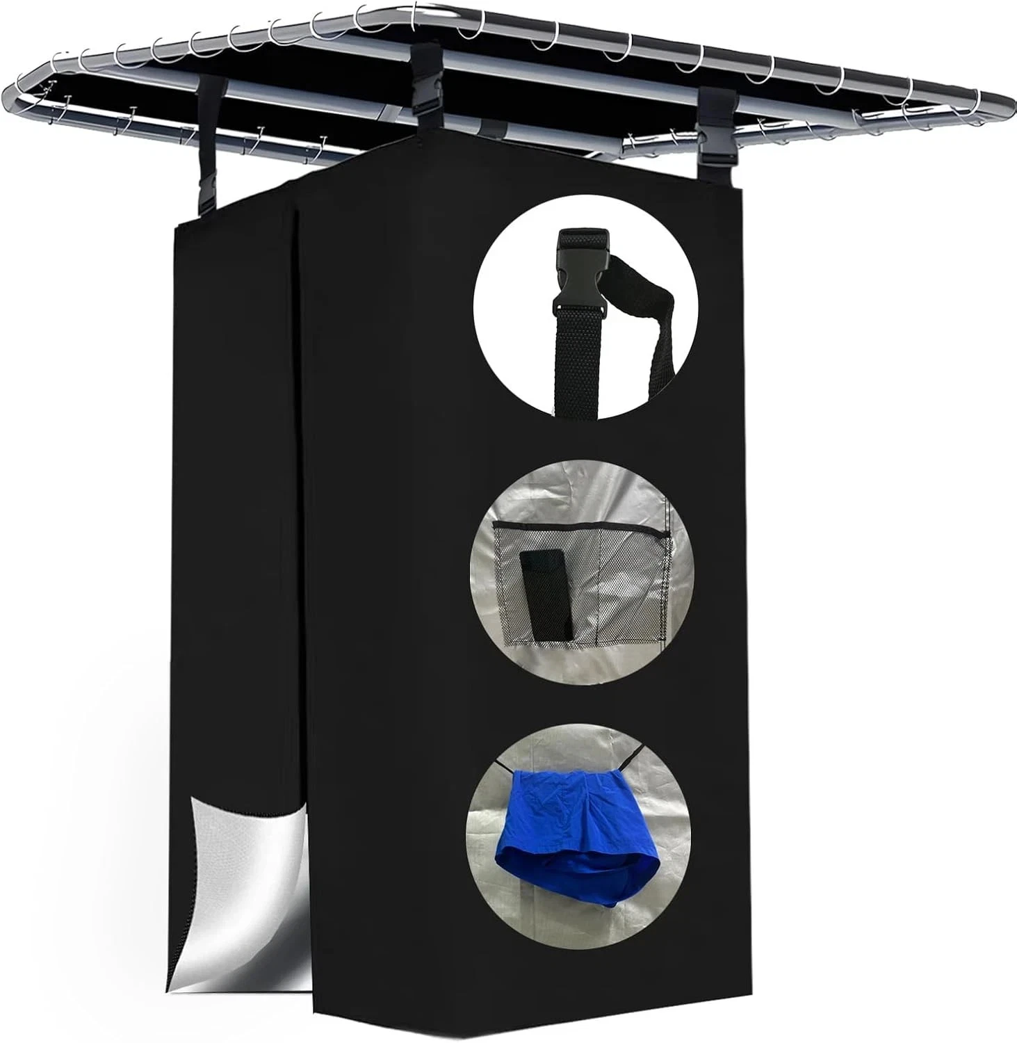 Privacy Curtain Tent for Boats, 420D Changing Room & Shower Awning for Pontoon,