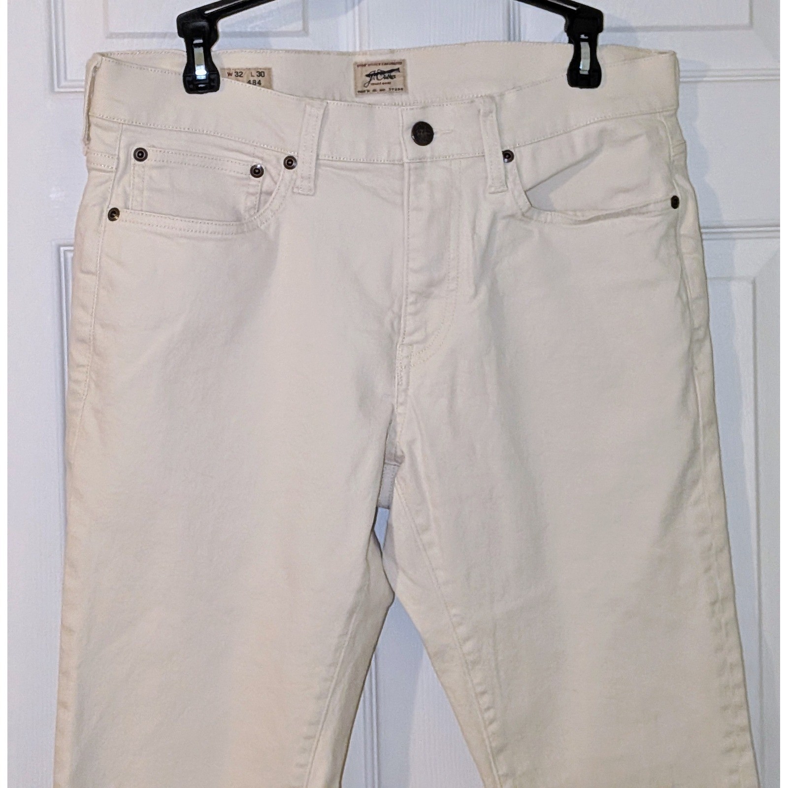 J.Crew Mens 484 Slim Fit Stretch Chino Pants Cream Off-White 32x30 NWOT $128 thumbnail 7