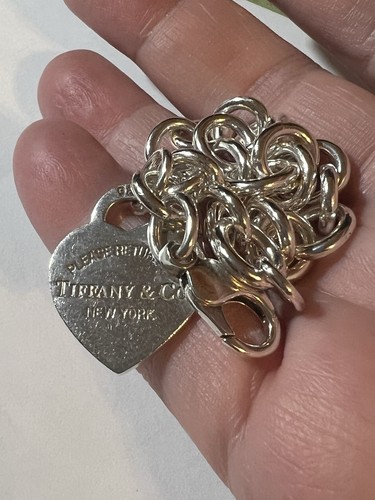 Tiffany & Co. Return to Tiffany Heart Tag 6.5” Rolo Bracelet *Engraved - Picture 6 of 10