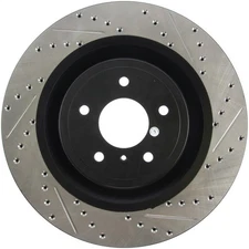 StopTech 127.42100L Front Left Drilled Brake Rotor for 2009-13 FX50 / 09-19 370Z