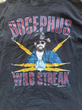 Hank Williams Jr Vintage Shirt Men Bocephus Wild Streak Tour 1988, Medium