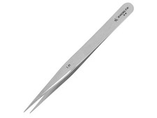 Excelta 1-PI Tweezers, 2-Star, Straight, Very Fine Point, Carbon Steel, 4.5' OAL