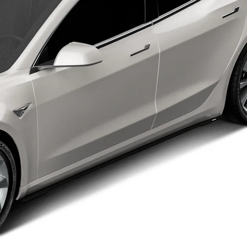 For Tesla 3 2017-2021 Vicrez VR1 Style Black Side Skirt Splitters