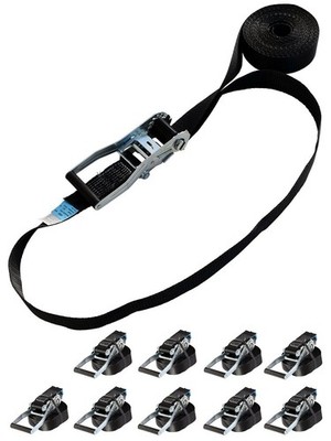 10x Zurrgurt 4000daN 4t 8m Spanngurt 1-teilig 50mm Ratschengurt SET LKW
