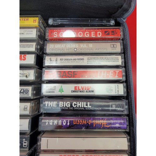 Vintage Case Logic 55+ Cassette Tape Storage Case With Mix of Music Cassettes - Foto 6 di 10