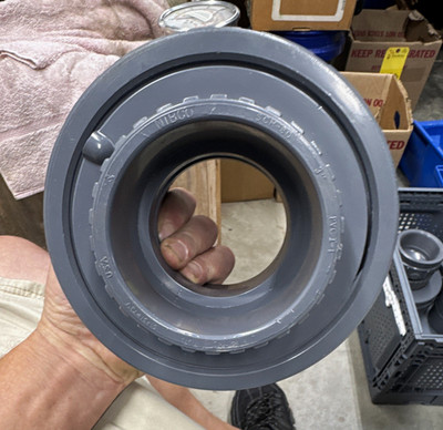 NIBCO F1970 3 in PVC-I Sch 80 Gray PVC Pipe Fitting Union, 150 PSI union