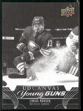 2023-24 Upper Deck Lukas Rousek UD Canvas Young Guns #C368  Sabres Black & White