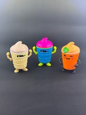 Wendys Frosty Frights Kids Toy Neon Mummy Pumpkin Lot 3 Rare Halloween Figures
