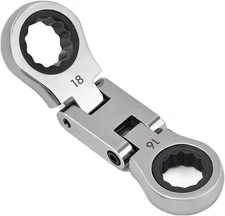 wanlvkang Stubby Wrenches Set, Flex Head Ratcheting Wrench Set Double Box End...