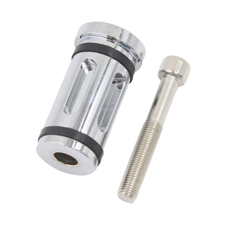 1 peça motor cromado tarugo CNC corte de borda retrô biqueira para Harley Touring - Imagem 2 de 4