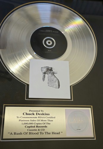 Coldplay "A RUSH OF BLOOD TO THE HEAD" PLATIN Schallplatte RIAA Award - Bild 3 von 8