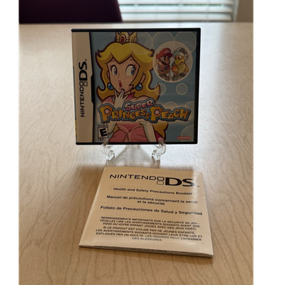 DS Super Princess Peach Original Case/Box w/ Health & Safety Booklet NO GAME