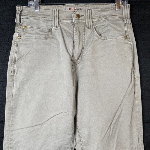 5.11 Tactical Series Herren Jeans hellbraun gerade Workwear Stretch 31x30 - Bild 2 von 11