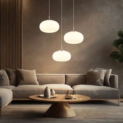 Pendelleuchte Hängelampe Esstischlampe 3 flammig Glas BigLight