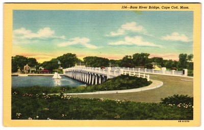 Bass River Bridge Cape Cod Massachusetts Postcard