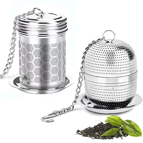 Tea Strainer Tea Infuser for Loose Tea, Tea Steeper 304 Stainless Steel 2 Pack - Picture 4 of 8