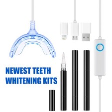 Multi USB 3in1 Teeth Whitening Light 16 Blue LED Timed Portable Stain Remover