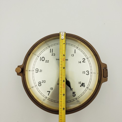 Vintage Messing Schiffszeit Bullaugenuhr Quarz Maritim Maritim 7,5" x 3,5" - Bild 4 von 9