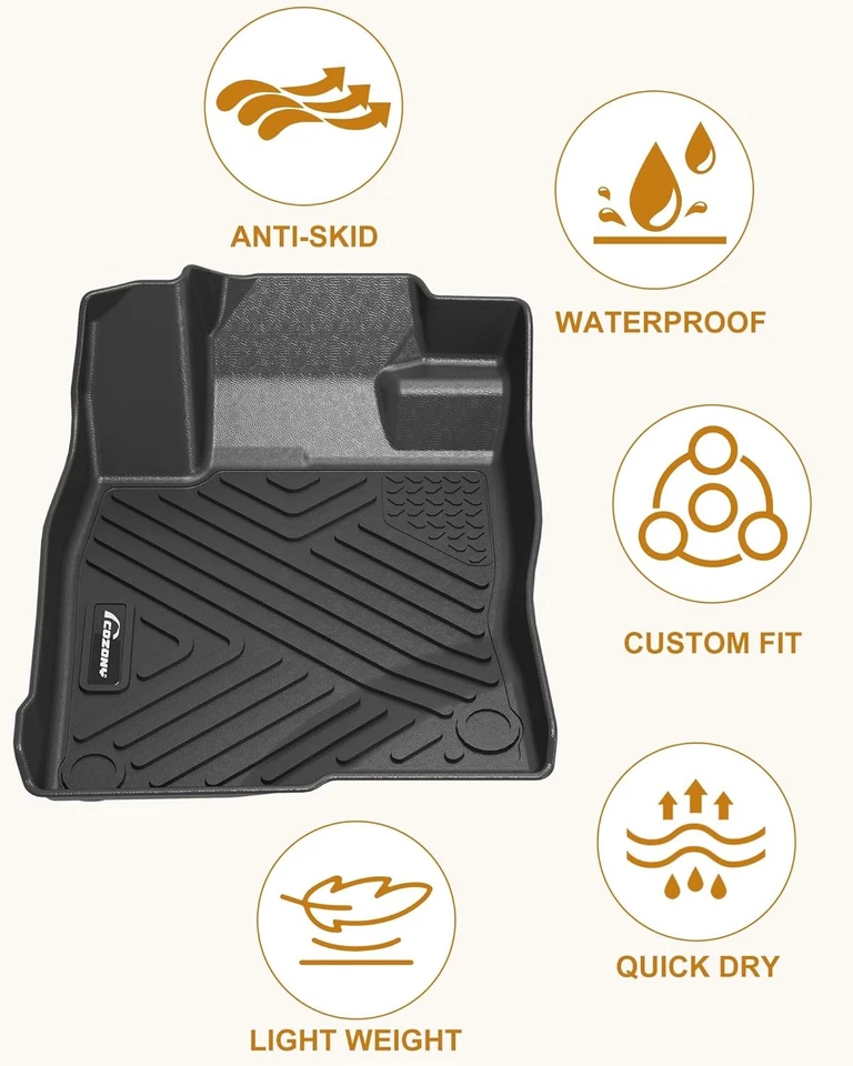 GRAVEE 3D Floor Mats for 2013-2016 Ford Fusion Lincoln MKZ All Weather Liners - Imagem 4 de 4