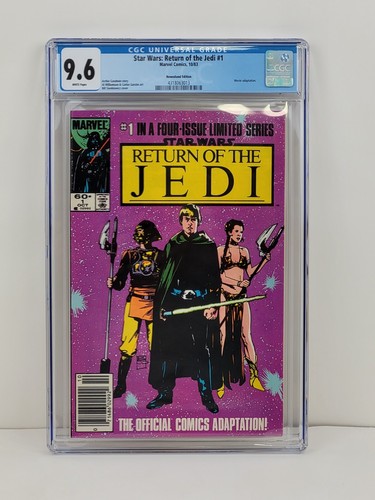 Star Wars: Die Rückkehr der Jedi-Ritter #1 CGC 9.6 WP Zeitungsstand Marvel Film 1983